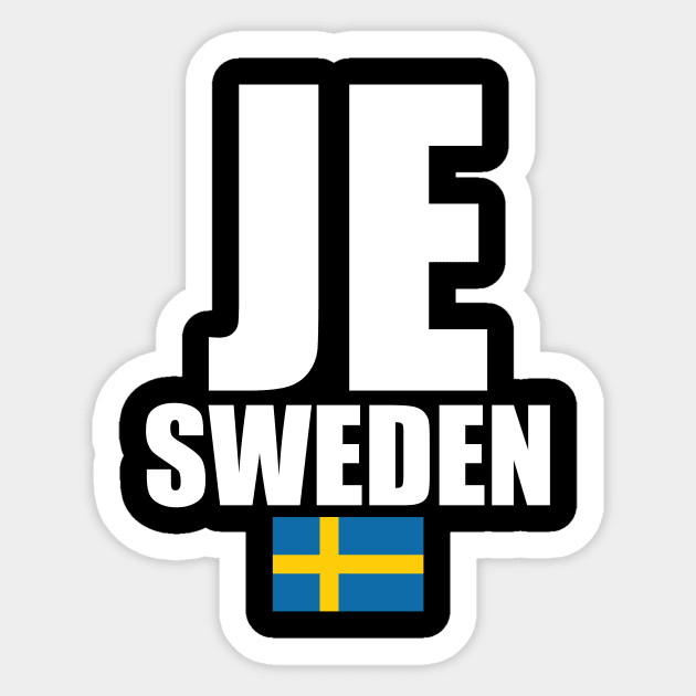 JE SWEDEN Sticker by KARMADESIGNER T-SHIRT SHOP